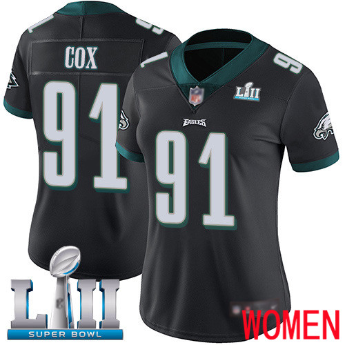 Women Philadelphia Eagles 91 Fletcher Cox Black Alternate Vapor Untouchable NFL Jersey Limited Player Super